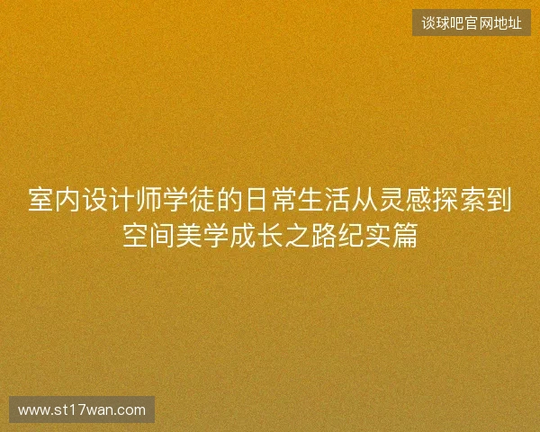 室内设计师学徒的日常生活从灵感探索到空间美学成长之路纪实篇